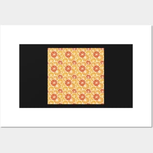 Citrus pattern in orange and red Posters and Art